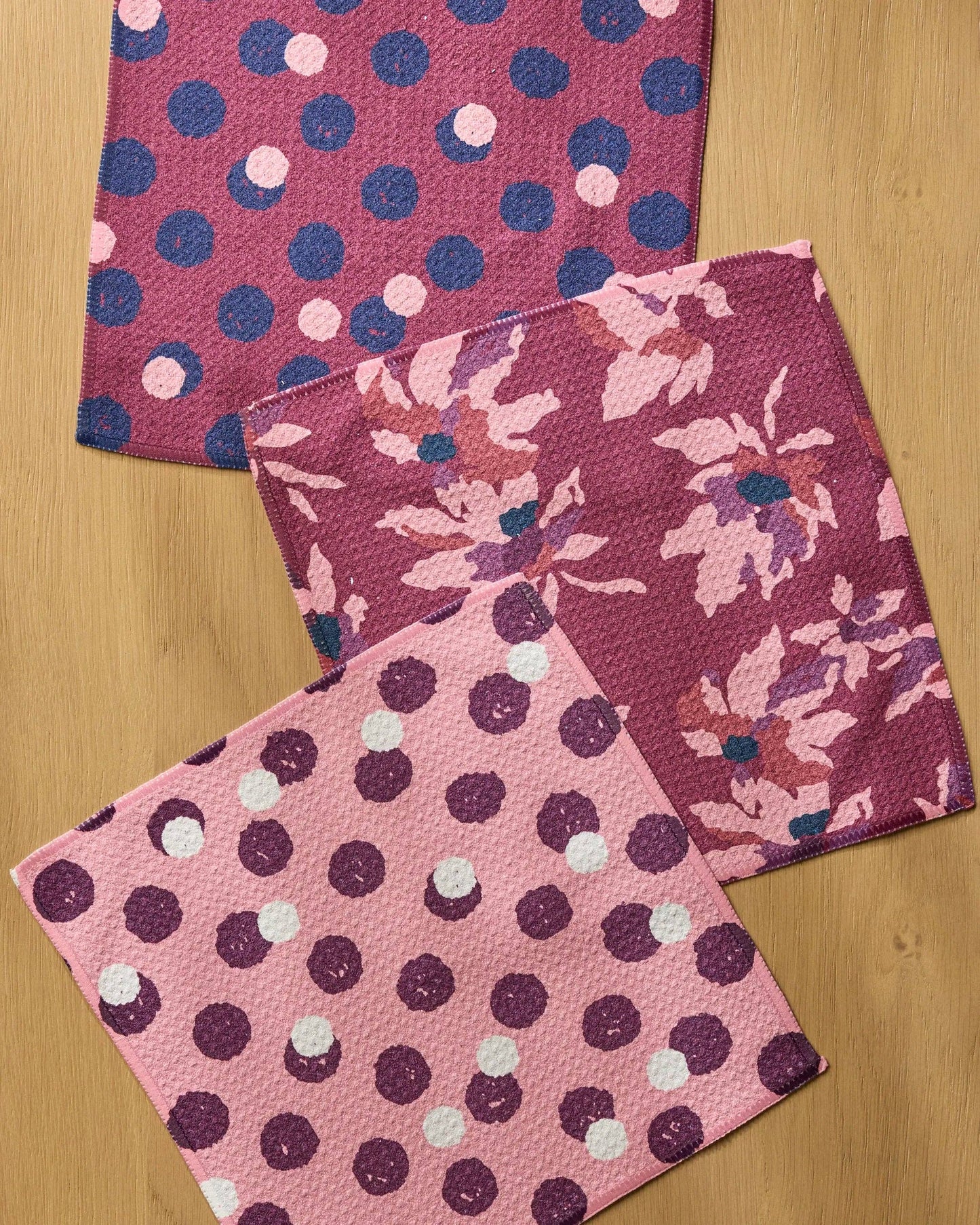 Mulberry Bloom Dot Dishcloth Set