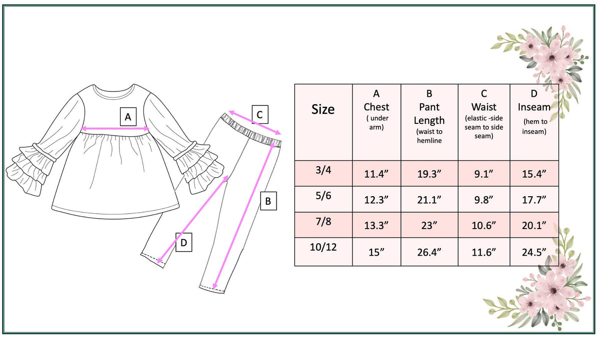 Kids Black & White Check Smiley Face Ruffle Top Leggings Set: 5/6