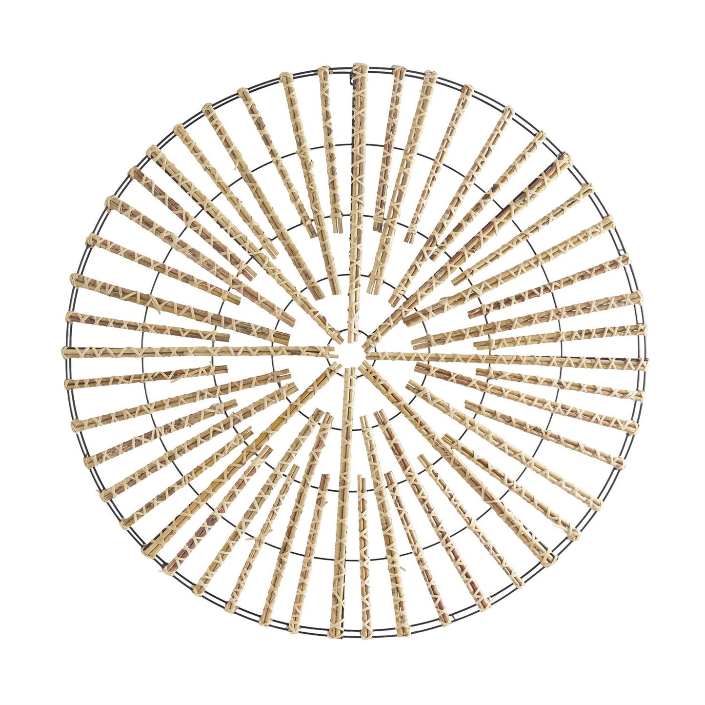 48" Rattan Geometric Wall Art