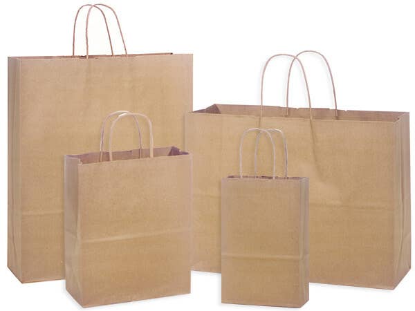 Brown Kraft Paper Shopping Bags: 250 Pack / Cub 8x4.75x10"