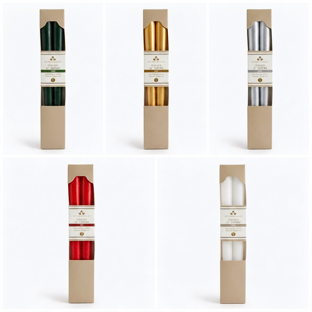 Gold Taper Candles 12" set of 2