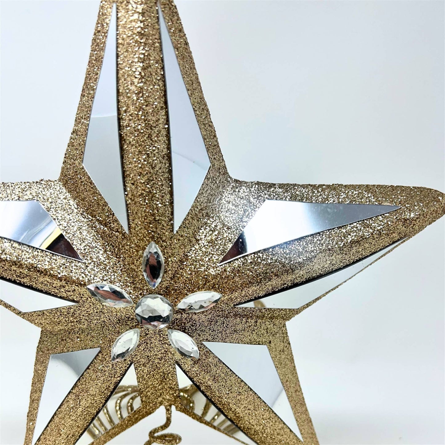 Mirrored Star Tree Topper (9X2.5X13.5") - Gold