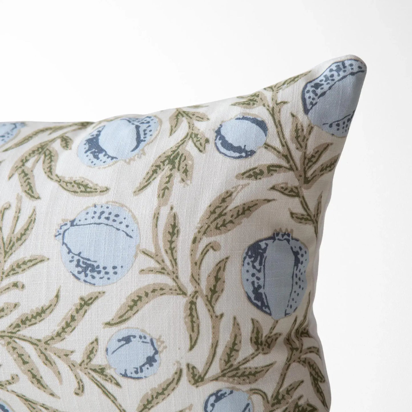 Alisa Blue Block Print Pillow Cover: Lumbar