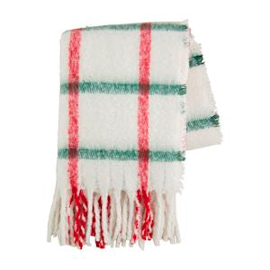 WHITE THROW BLANKET