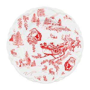 TOILE XMAS DESSERT PLATE