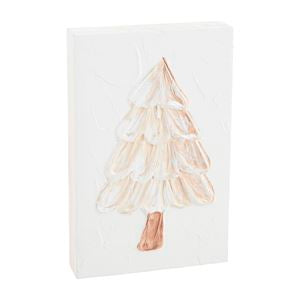 TREE WHITE PLAQUE