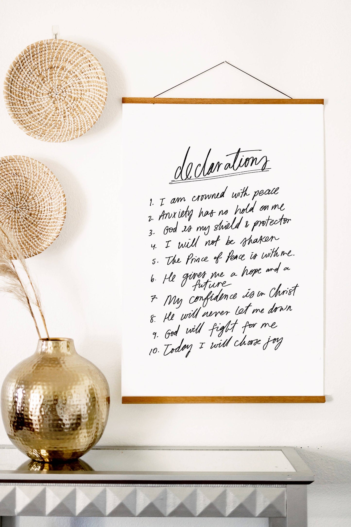 Poster: Declarations: Poster with banner wood