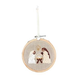Mary Joseph Hoop Ornament