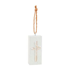 CROSS WHITE ORNAMENT