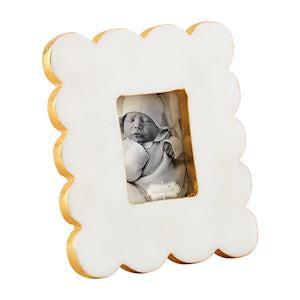 Rectangle Mini Scallop Gold Edge Frame