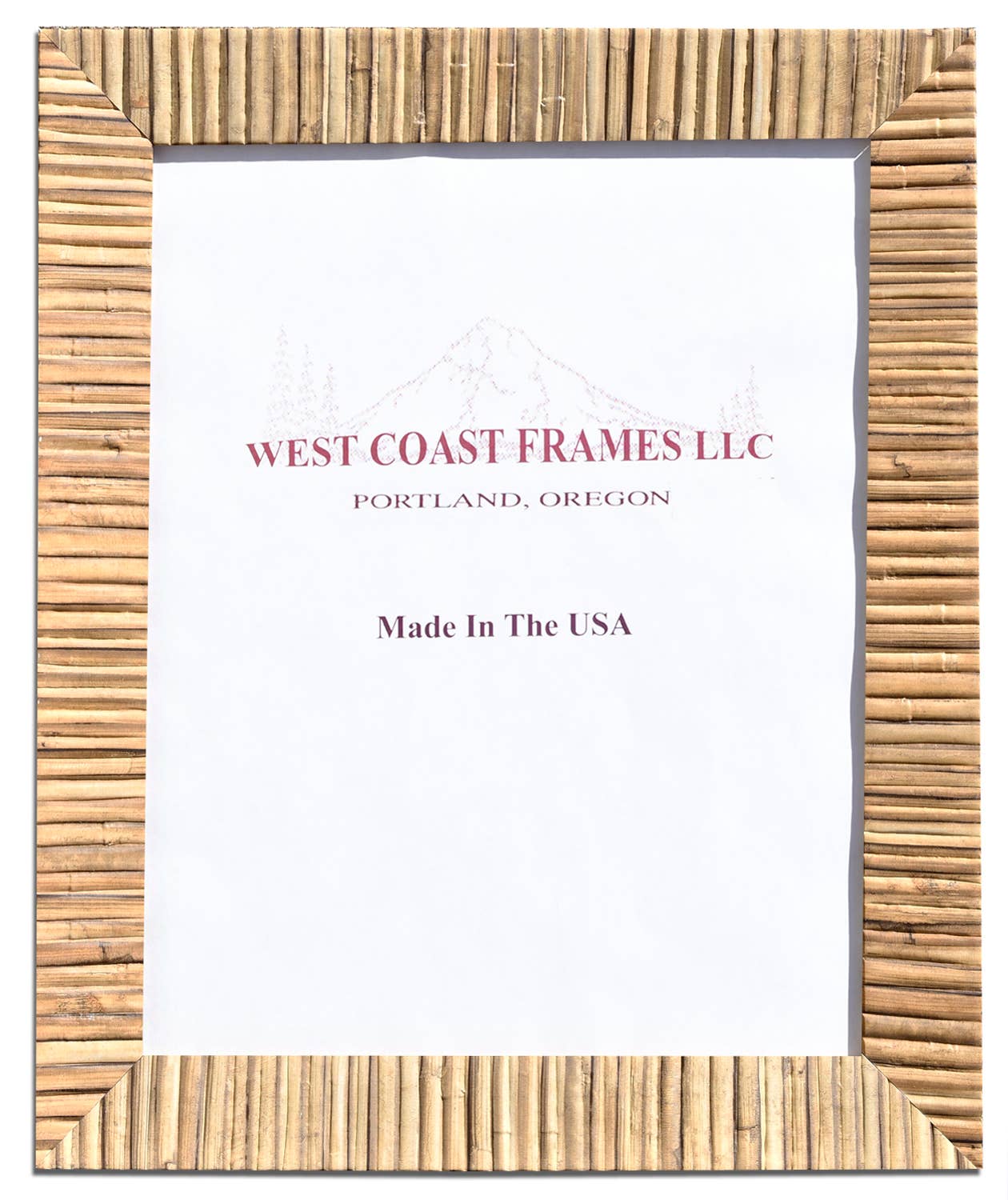 2405 Medium Rattan Style Picture Frame with Clear Glass: 5 x 7