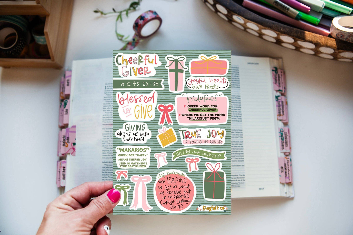Cheerful Giver Sticker Sheet