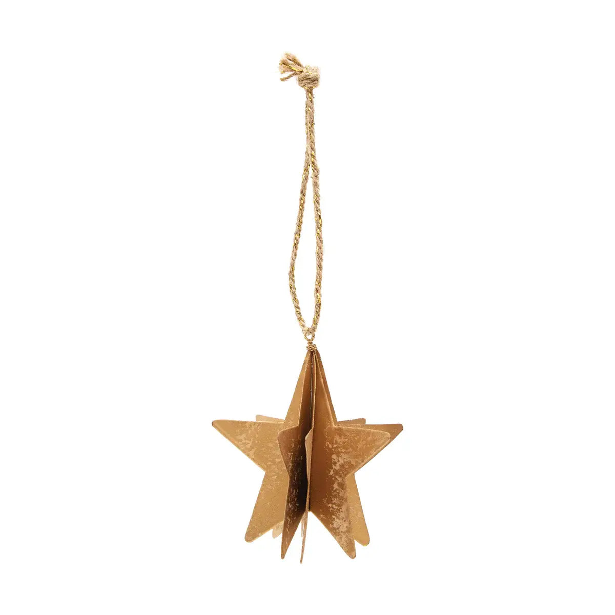 Christmas Star Gold Metal Ornament