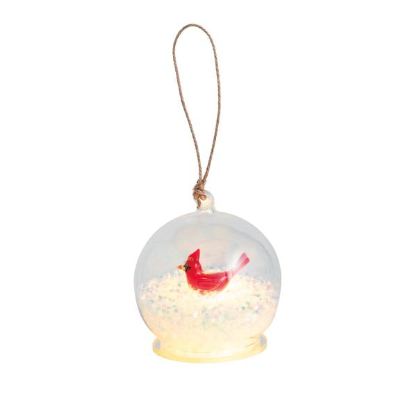 Cardinal Light Up Ball Ornament