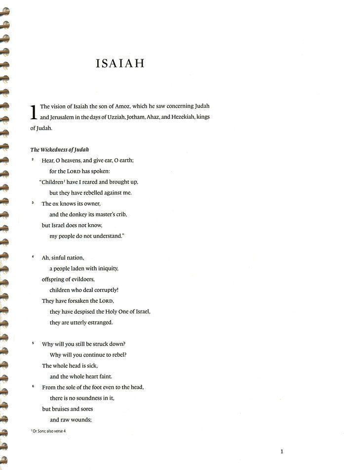 Spiral Bound Journaling Bible: Prophets