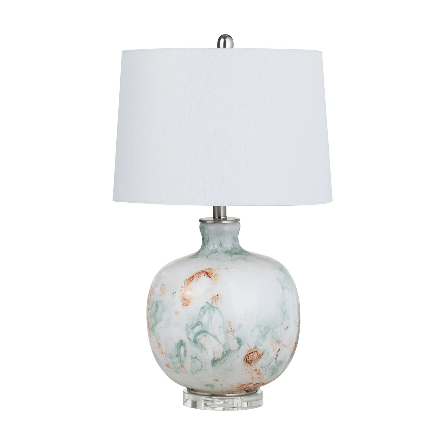 Waverly Lamp- Cream and Blue
