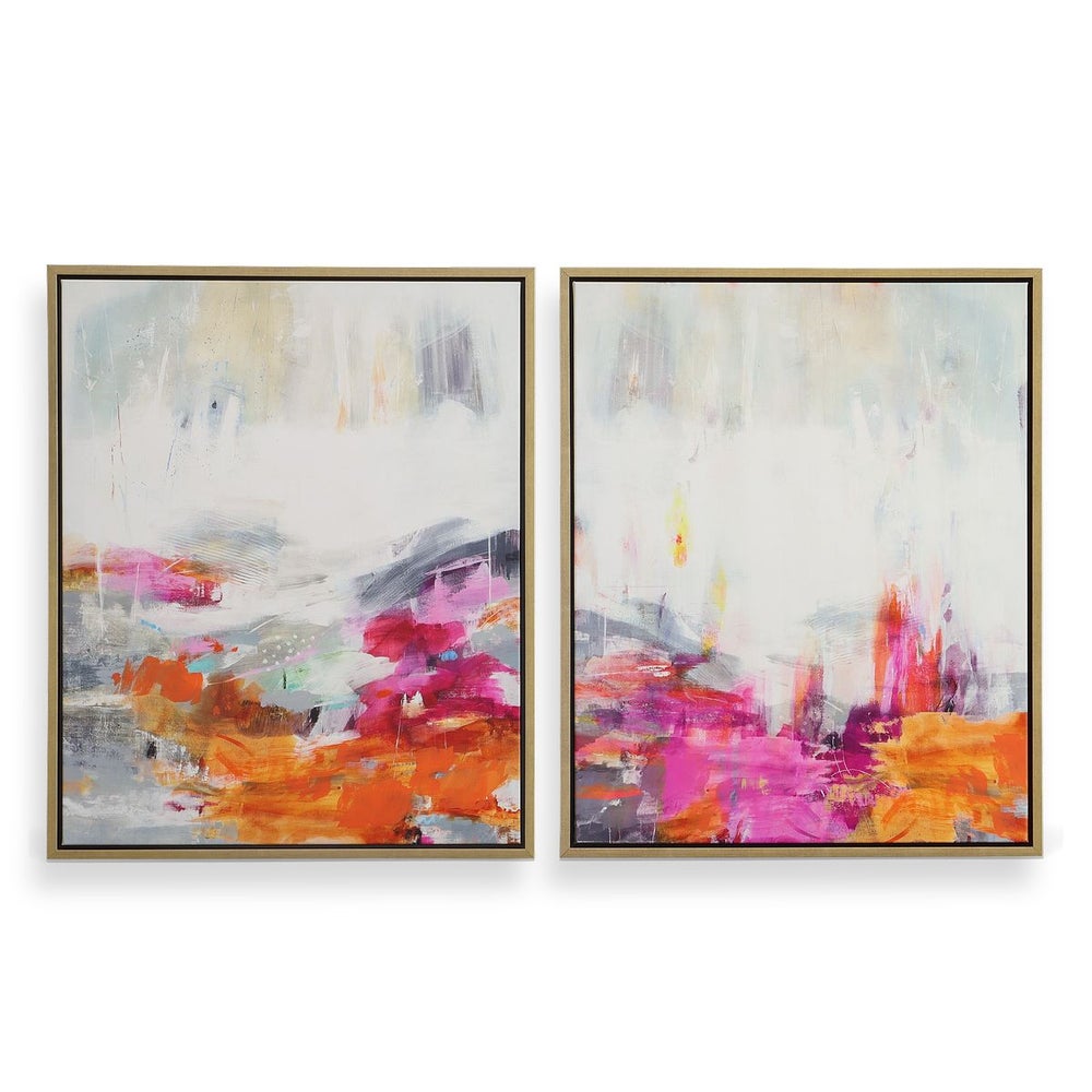 “Color Theory” Framed Canvases S/2