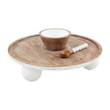 Bead Footed Chip & Dip Set