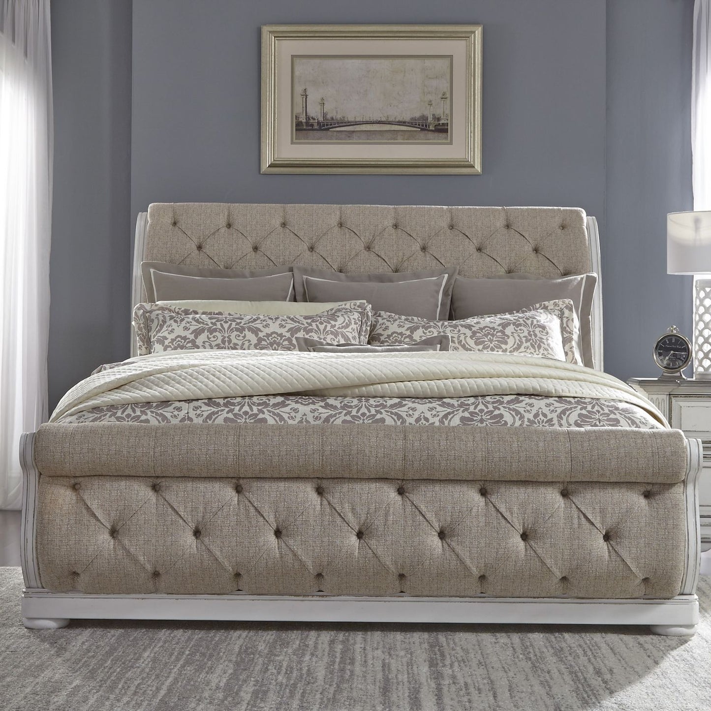 Liberty Upholstered Sleigh Bed - King