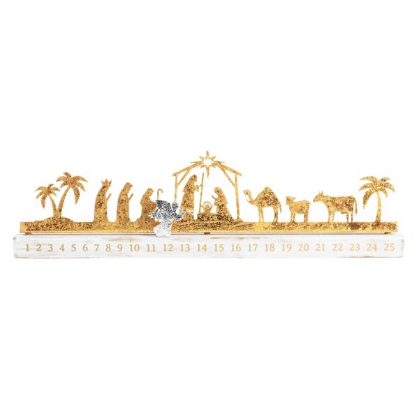 Gold Nativity Countdown Calendar