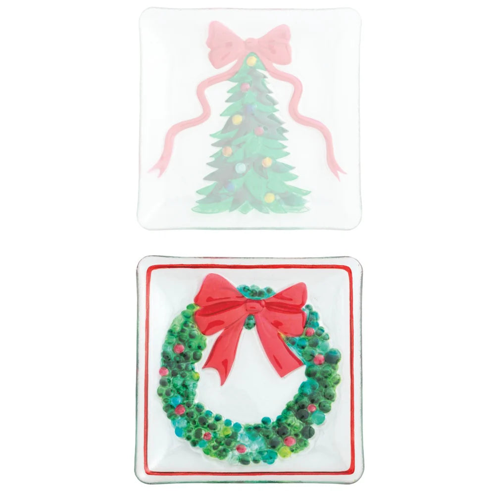 Wreath Fused Glass Plate