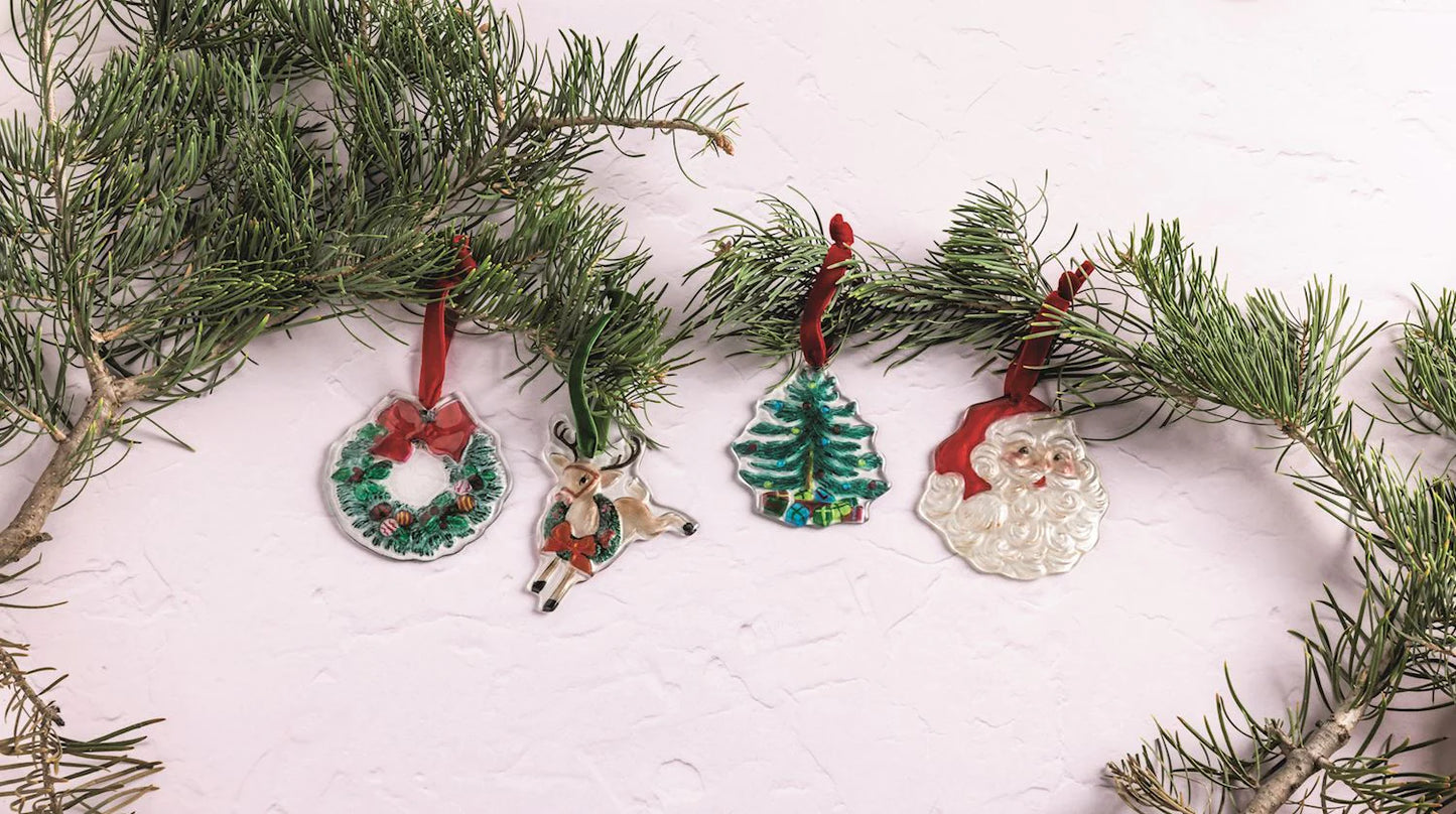 Classic Christmas Glass Ornament