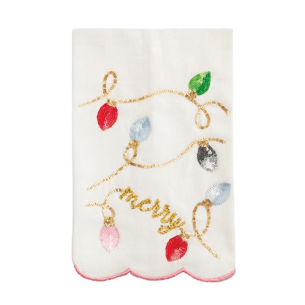 Light Sequin Towel