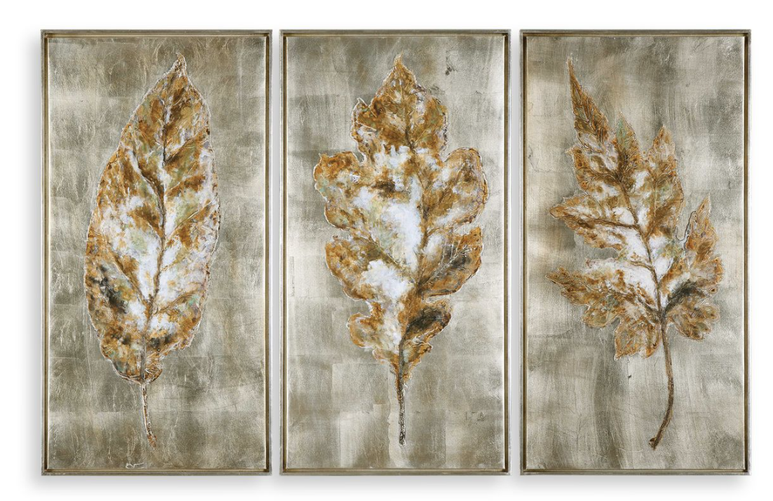 Champagne Leaves Wall Art