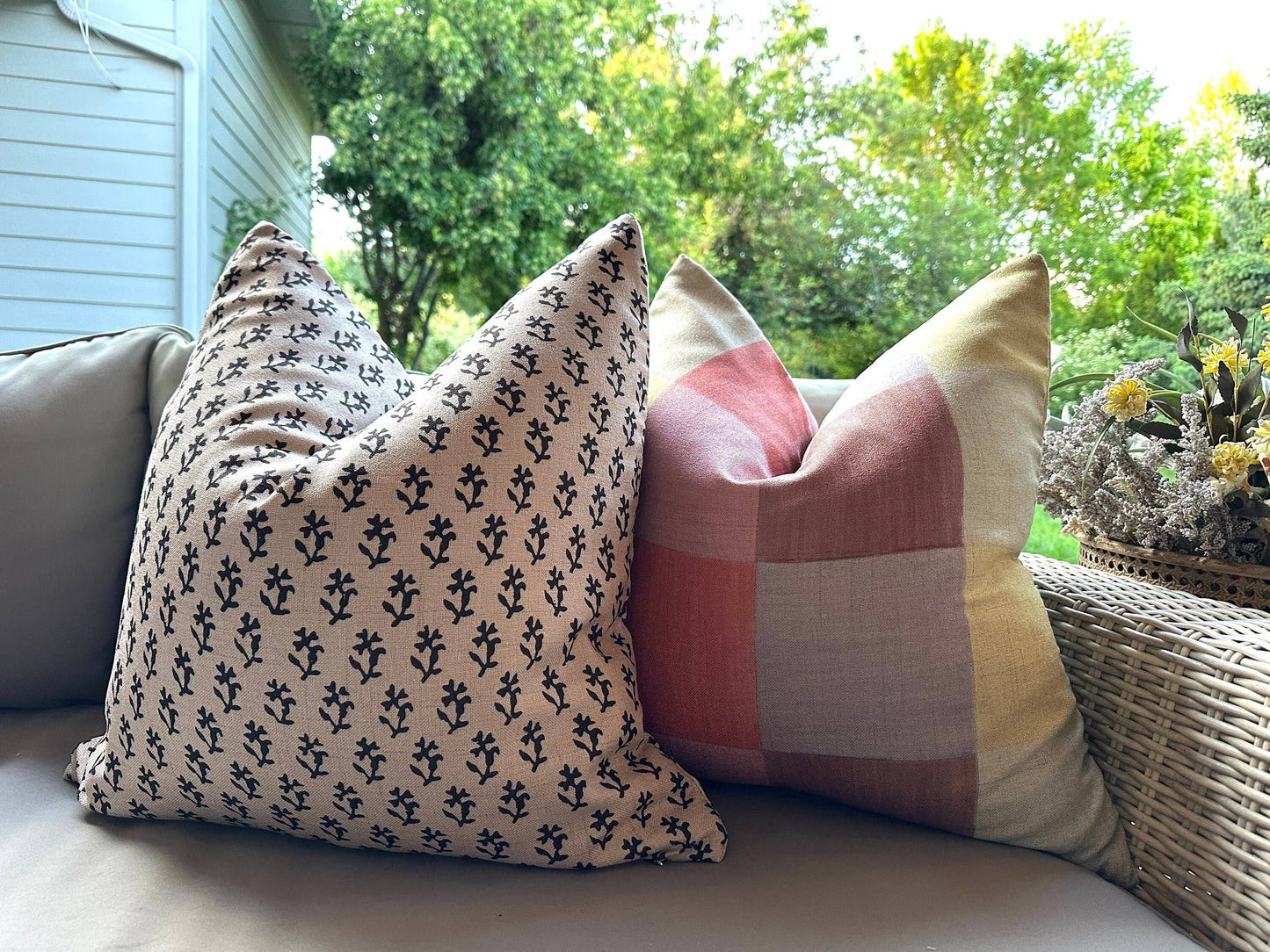 Lena Outdoor/Indoor Pillow Cover: 22x22 Cover Only