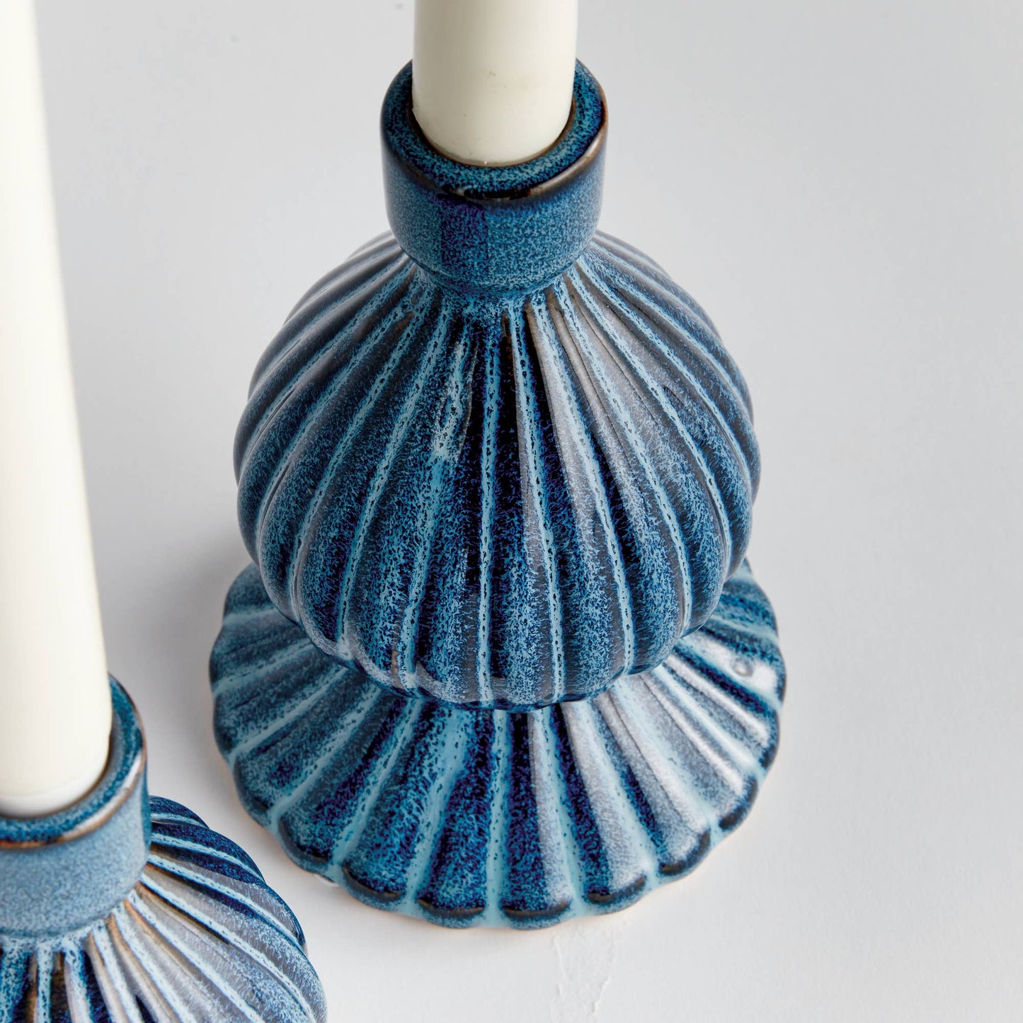 Mela Taper Holders, Blue: s/2