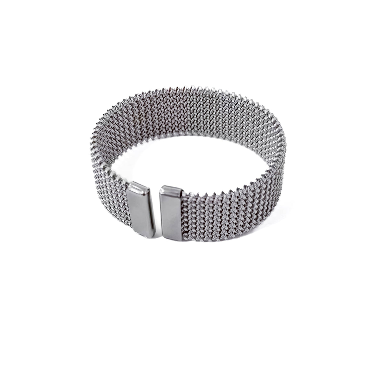 Braided Mesh Cuff Bracelet - WATERPROOF: Gold