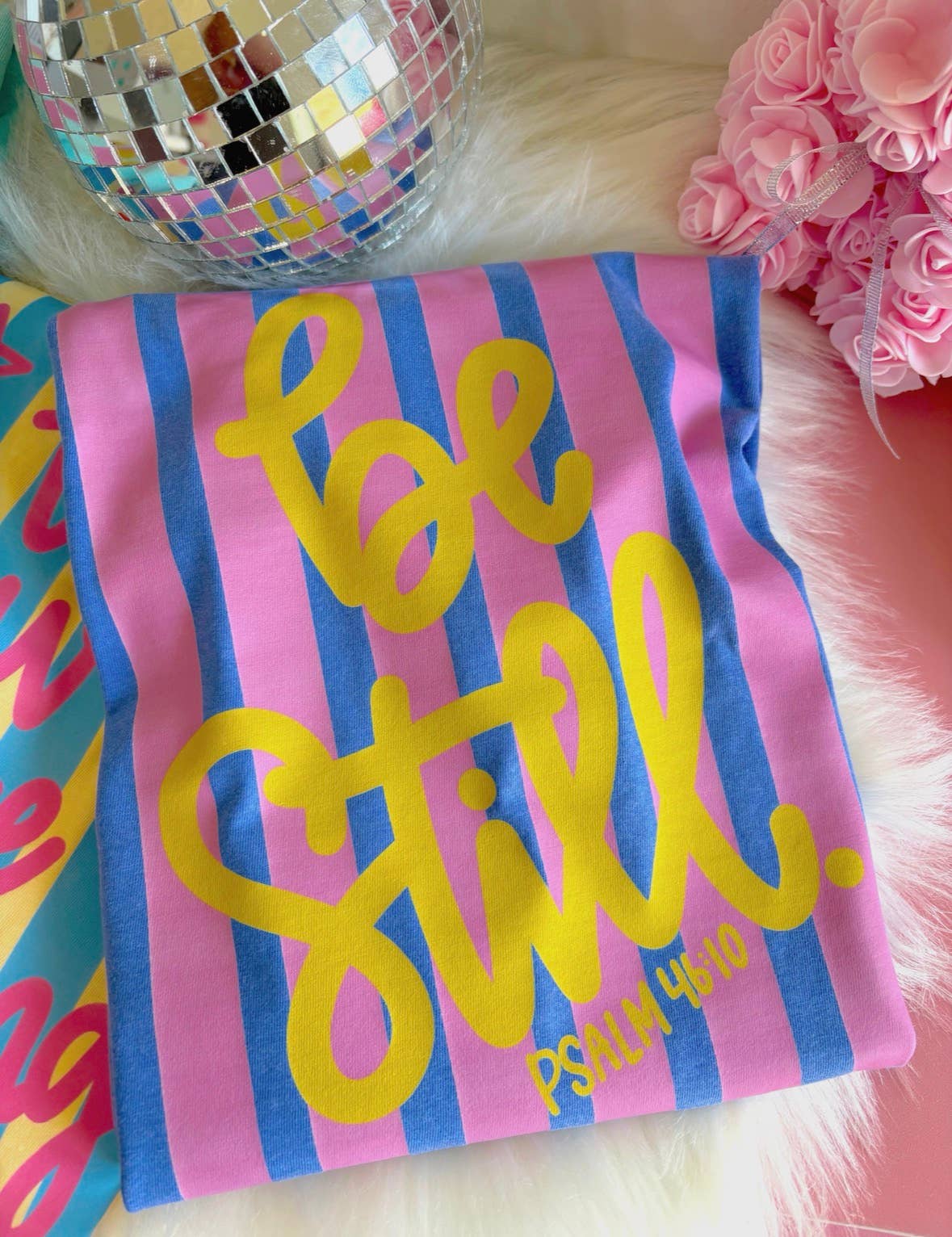 Be Still Tee (Flo Blue): L