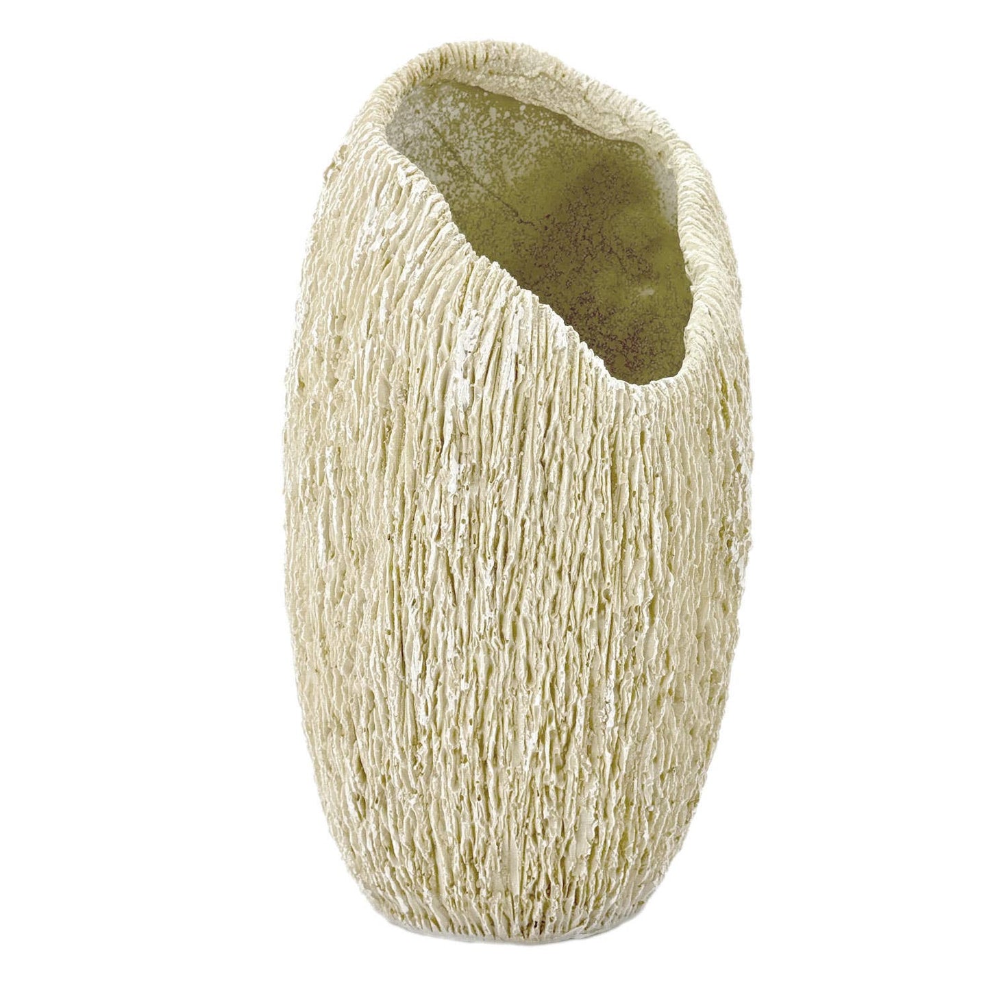 12" Sustainable Coral Texture Resin Decorative Flower Vase