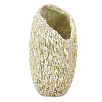 12" Sustainable Coral Texture Resin Decorative Flower Vase