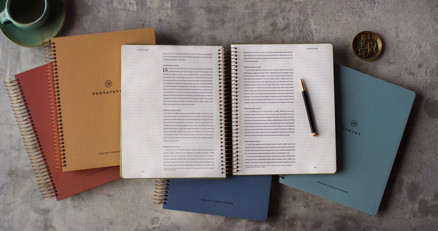 ESV Spiral-Bound Journaling Bible Five-Volume Set, Hardcover