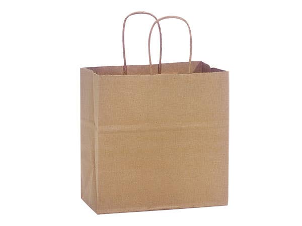 Brown Kraft Paper Shopping Bags: 250 Pack / Cub 8x4.75x10"