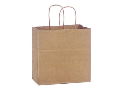 Brown Kraft Paper Shopping Bags: 250 Pack / Medium 13x7x15"