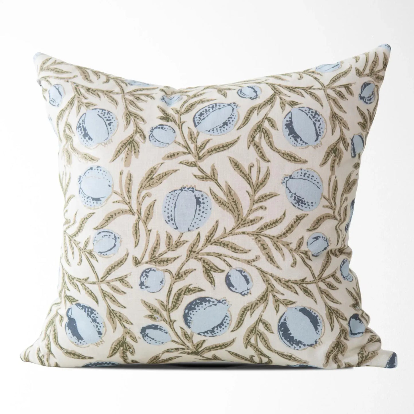 Alisa Blue Block Print Pillow Cover: Lumbar