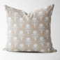 Elodie Oyster Block Print Pillow Cover