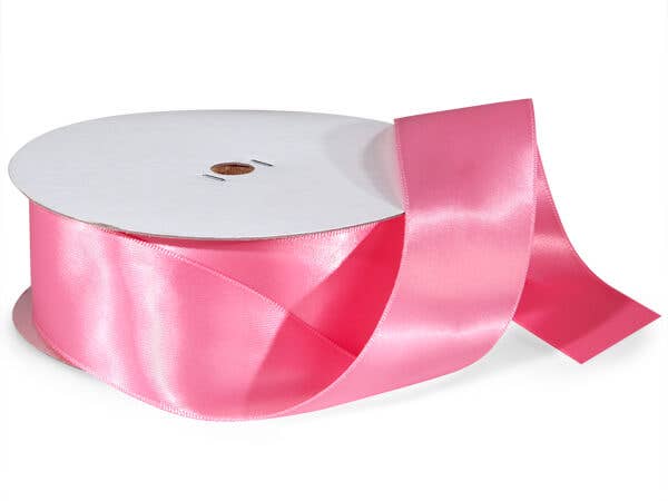 Double Face Satin Gift Packaging Ribbon: Hot Pink / 1 Pack / 1-1/2"x50 yards