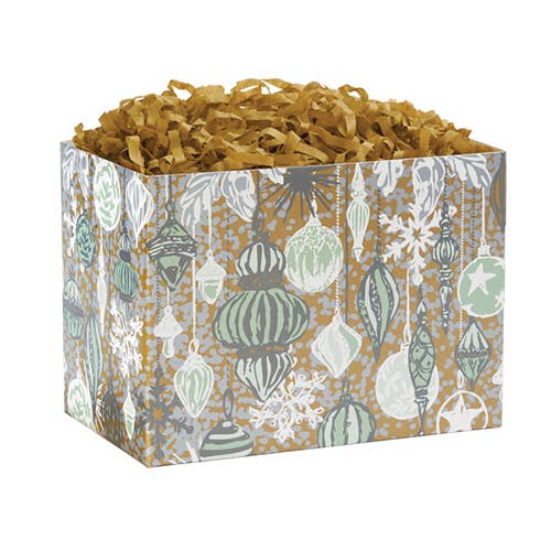 Christmas Gift Basket Boxes: Evergreen Christmas / 6 Pack / Large 10.25x6x7.5"