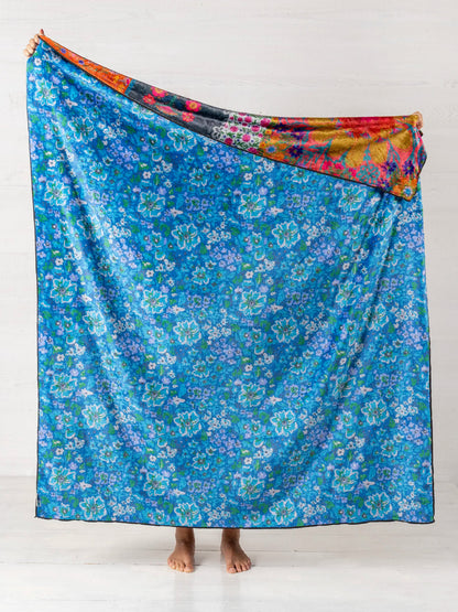 Dog Waiting Reversible Throw Blanket
