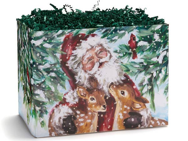 Christmas Gift Basket Boxes: Evergreen Christmas / 6 Pack / Large 10.25x6x7.5"