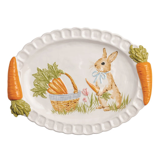 Easter Carrot Handled Platter