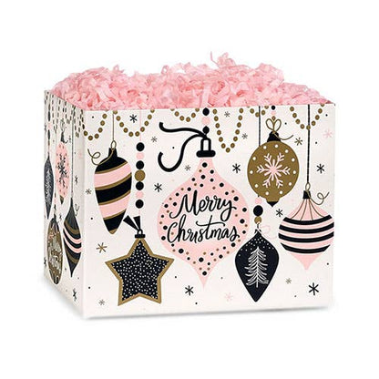 Christmas Gift Basket Boxes: Evergreen Christmas / 6 Pack / Small 6.75x4x5"