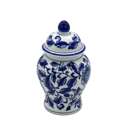 Small Chinoiserie Ceramic Decorative Tea & Ginger Jar 8": Gold Leopard