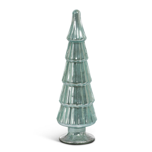 Promo Lustrous Sage Glass Tabletop Tree, 15"