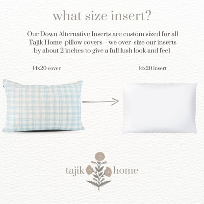 Down Alternative Pillow Inserts - Made in Massachusetts: Plush poly fill made in the usa / 14x28