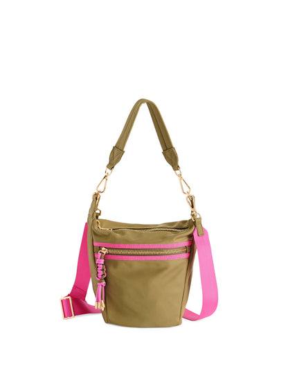JET CONVERTIBLE CROSS-BODY: OLIVE