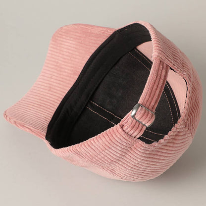 BLESSED 3D Embroidered Corduroy Baseball Cap: BURGUNDY / One Size